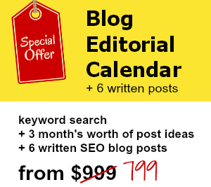 special offer business blog posts editorial calendar